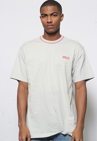 VINTAGE FILA LOGO T-SHIRT GREY