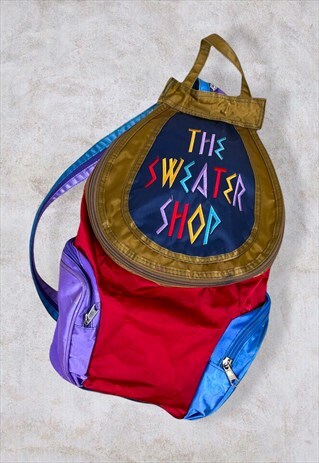 VINTAGE 90S THE SWEATER SHOP BAG BACKPACK RUCKSACK