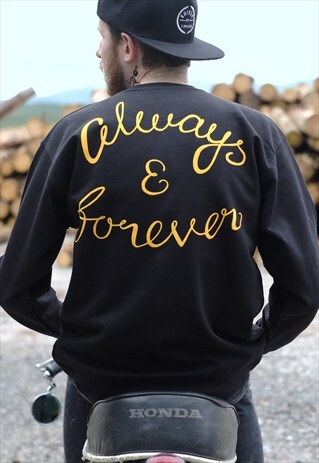 ART DISCO 'ALWAYS & FOREVER' BLACK SWEATSHIRT