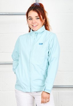 Vintage Asics Jacket in Blue Windbreaker Rain Coat Small