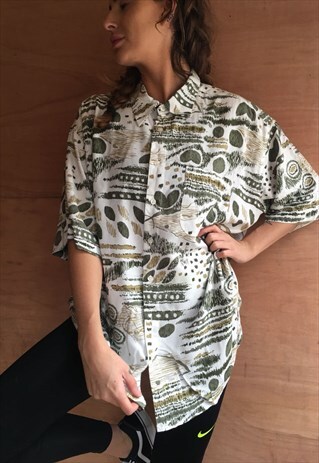 PATTERNED OVERSIZED RETRO VINTAGE UNISEX FESTIVAL SHIRT