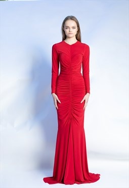 Red Cocktail Dress, Holiday Dress