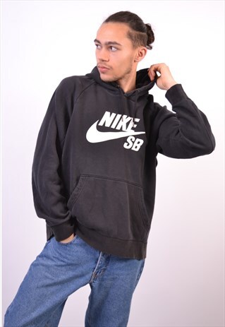 VINTAGE NIKE HOODIE JUMPER BLACK