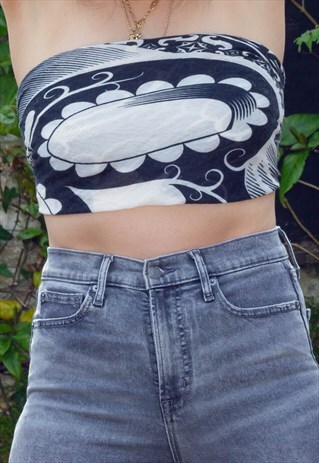VINTAGE 90'S BANDEAU SCARF TOP