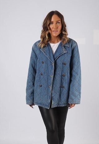 RALPH LAUREN DENIM JACKET LINED OVERSIZED FITTED UK 12 (CVDU