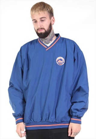 VINTAGE NEW YORK METS PULL OVER WINDCHEATER