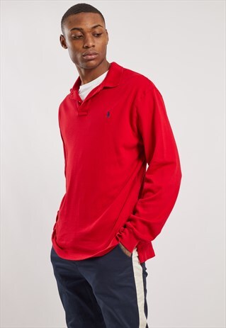 VINTAGE RALPH LAUREN LONG SLEEVE POLO TOP