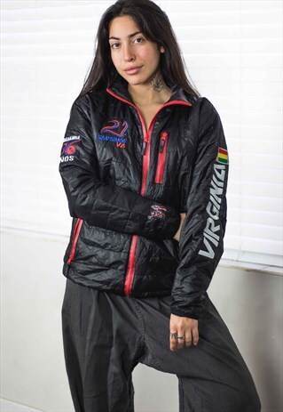 VINTAGE NORTH FACE JACKET PUFFER LOGO 90S L 13.2