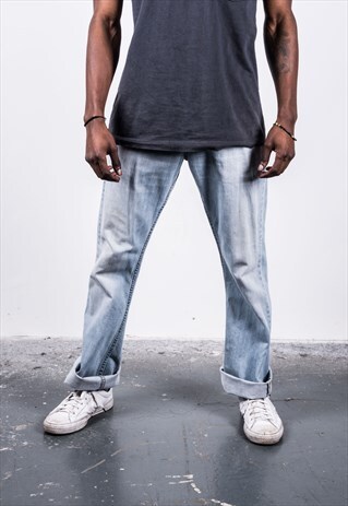 LEVI'S VINTAGE BLUE 527 PAINT JEANS