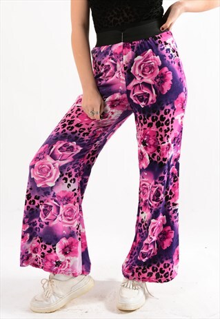 FESTIVAL RETRO FLORAL HIPPY PANTS.