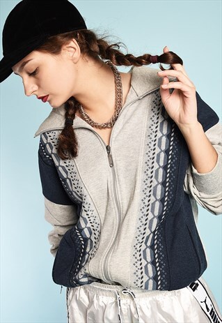 90'S RETRO OVERSIZED SLOUCHY NORMCORE DADS CARDI TOP