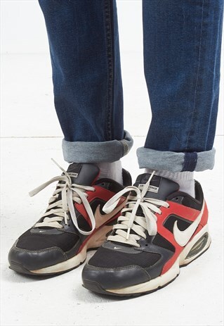 VINTAGE BLACK RED NIKE AIR MAX LEATHER TRAINERS