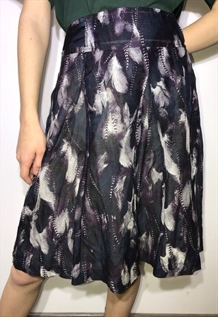 VINTAGE 90' BEAUTIFUL COOL FLOWER PRINTED SUMMER SKIRT