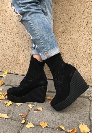 ANKLE BOOTS/BOOTIES/SUEDE BOOTIES/GENUINE SUEDE/F1848