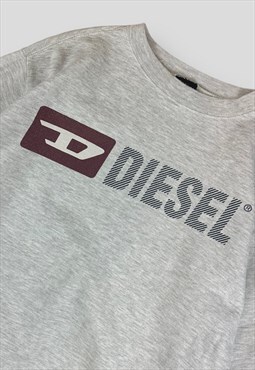 Diesel sweater Screen print logo on front Embroidered logo 