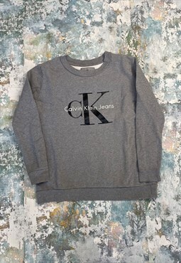 Grey Calvin Klein Spell Out Sweatshirt 