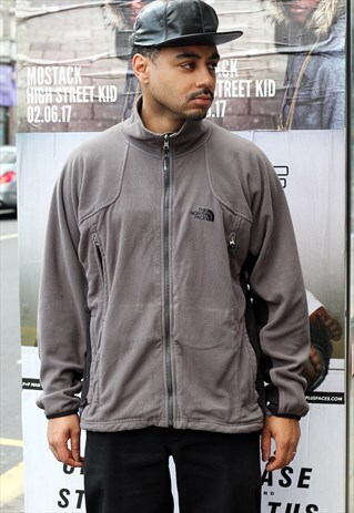 VINTAGE NORTH FACE FLEECE GRAY JACKET