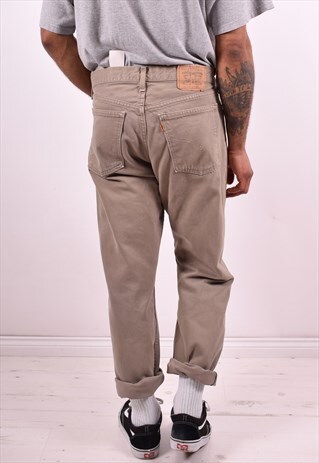 LEVI'S 615 MENS VINTAGE JEANS W34 L30 KHAKI 90'S