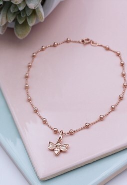 Rose Gold vermeil Bee Anklet