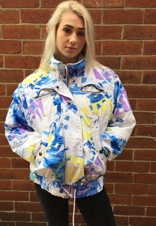 VINTAGE 80S SKI ANORAK QUILTED JACKET