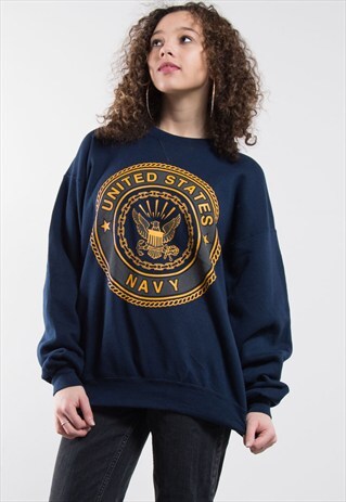 VINTAGE 90'S USA NAVY SWEATSHIRT