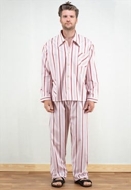 Vintage 80's Men Pyjamas Set in Pink