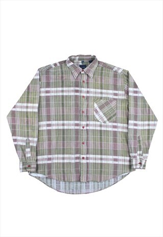 VINTAGE ACID WASHED FLANNEL SHIRT