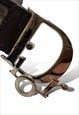 DIOR BELT BROWN OBLIQUE TROTTER MONOGRAM PRINT BOW DETAIL