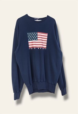 Vintage Ralph Lauren Sweatshirt Polo USA in Blue M