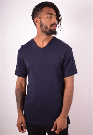 POLO RALPH LAUREN MENS VINTAGE T-SHIRT TOP XL BLUE 90S