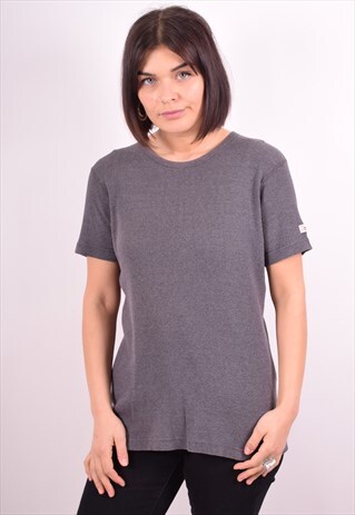 LEVI'S WOMENS VINTAGE T-SHIRT TOP LARGE GREY 90S