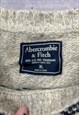 ABERCROMBIE & FITCH KNITTED JUMPER ABSTRACT PATTERNED KNIT