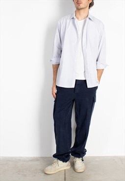 Men's Dior White Azure Striped Shirt