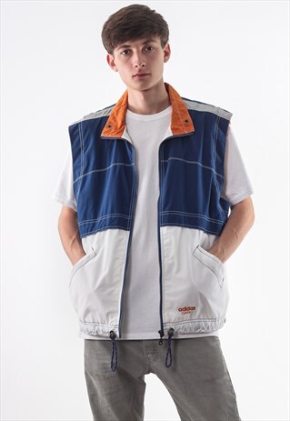 VINTAGE ADIDAS OPEN ATP TOUR TENNIS VEST GILET 90S WHITE
