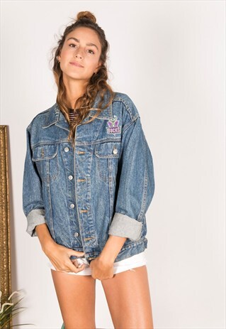 VINTAGE 80S LEE PATCHED DENIM JACKET / R135