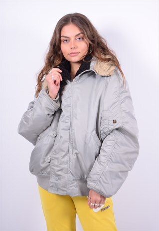 VINTAGE ALPHA INDUSTRIES PARKA JACKET KHAKI