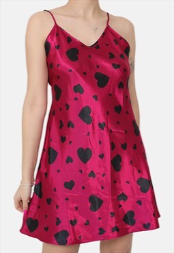 Purple heart slip dress