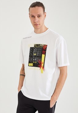 Man Printed T-Shirt - White