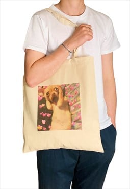 Funny Dog Love Heart Tote Bag Meme Print