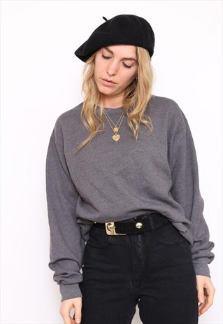 VINTAGE 90S GREY SWEATER JUMPER