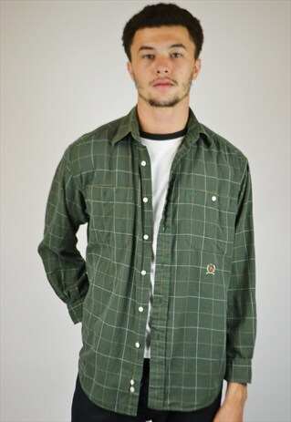 VINTAGE 90'S TOMMY HILFIGER CHECKED FLANNEL SHIRT