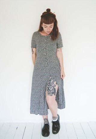 VINTAGE 90'S GRUNGE BUTTON DOWN FLORAL DRESS