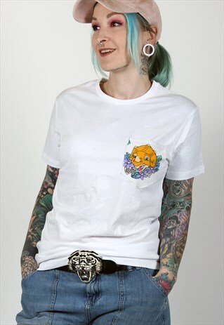LAND BEFORE TIME CERA DINOSAUR ORGANIC COTTON POCKET TSHIRT