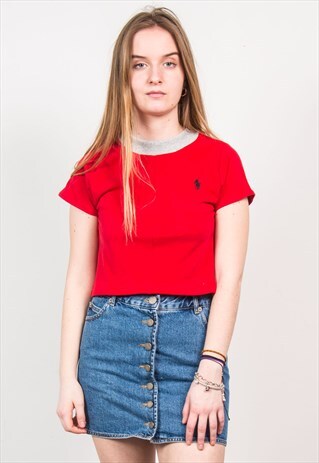 RALPH LAUREN T-SHIRT CROP TOP