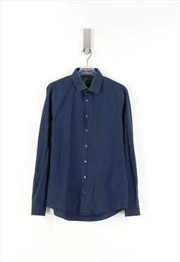 Calvin Klein Long Sleeve Shirt in Blue - XS