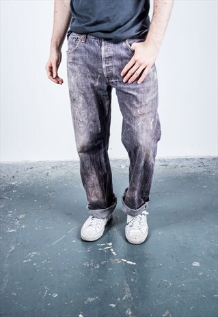 VINTAGE PURPLE LEVI'S 501 PAINT JEANS