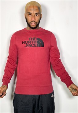 North face sweatshirt red