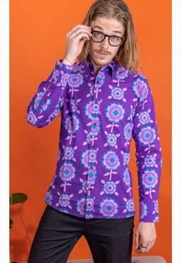 Jen James floral retro festival boho shirt