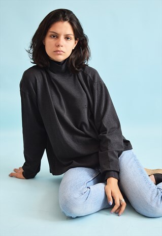 90'S RETRO TURTLENECK OVERSIZED GRUNGE DADS KNIT JUMPER