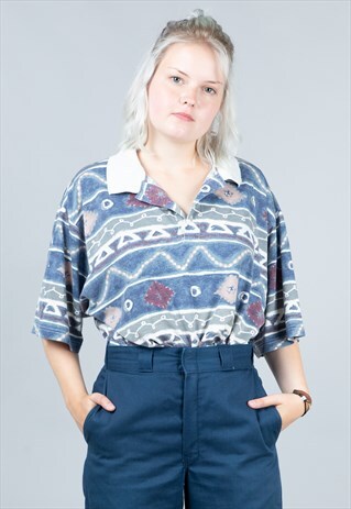 90'S BLUE POLO TEE T-SHIRT